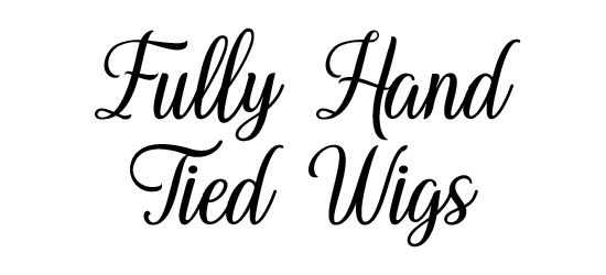 Our fully hand tied wigs is a glueless alternative.  Made from 100% premium human hair for natural look.