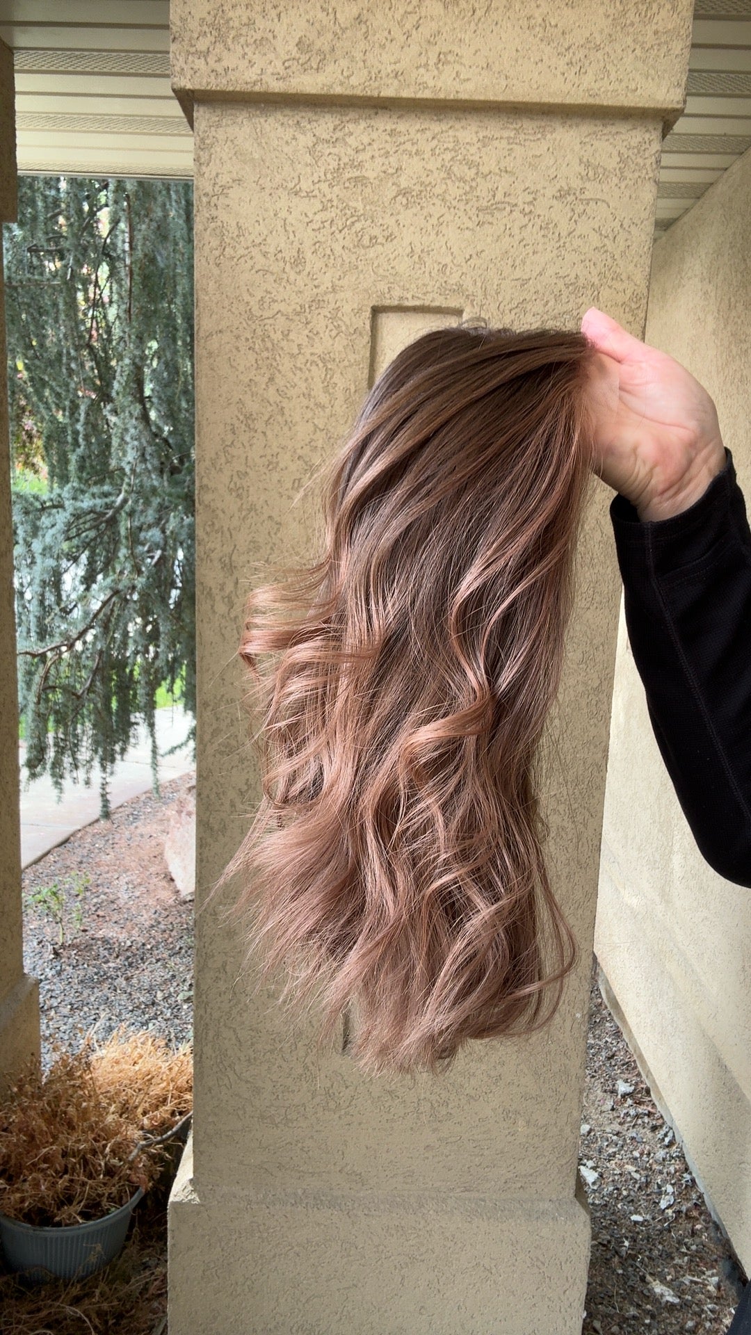 Rosé Small Human Hair Lace Top Wig
