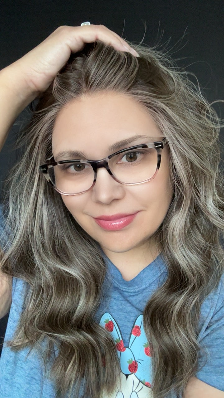 Kourtney Medium Ashy Brunette Lace Top Wig - The Fine Collection