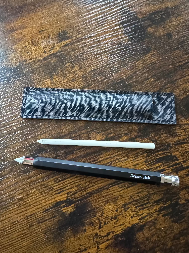 Our wig concealer pencil comes with case and 2 sticks of product.