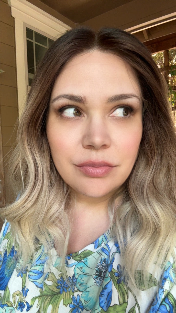 Brunette roots with Blonde ends 