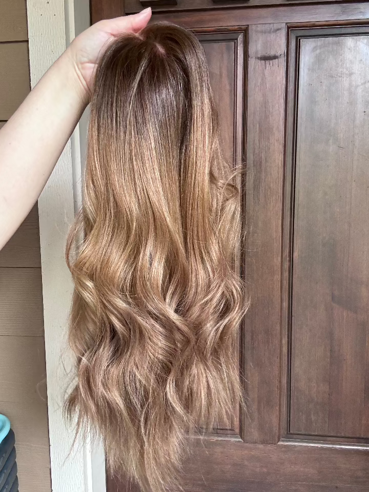 Beautiful styled and colored lace wig