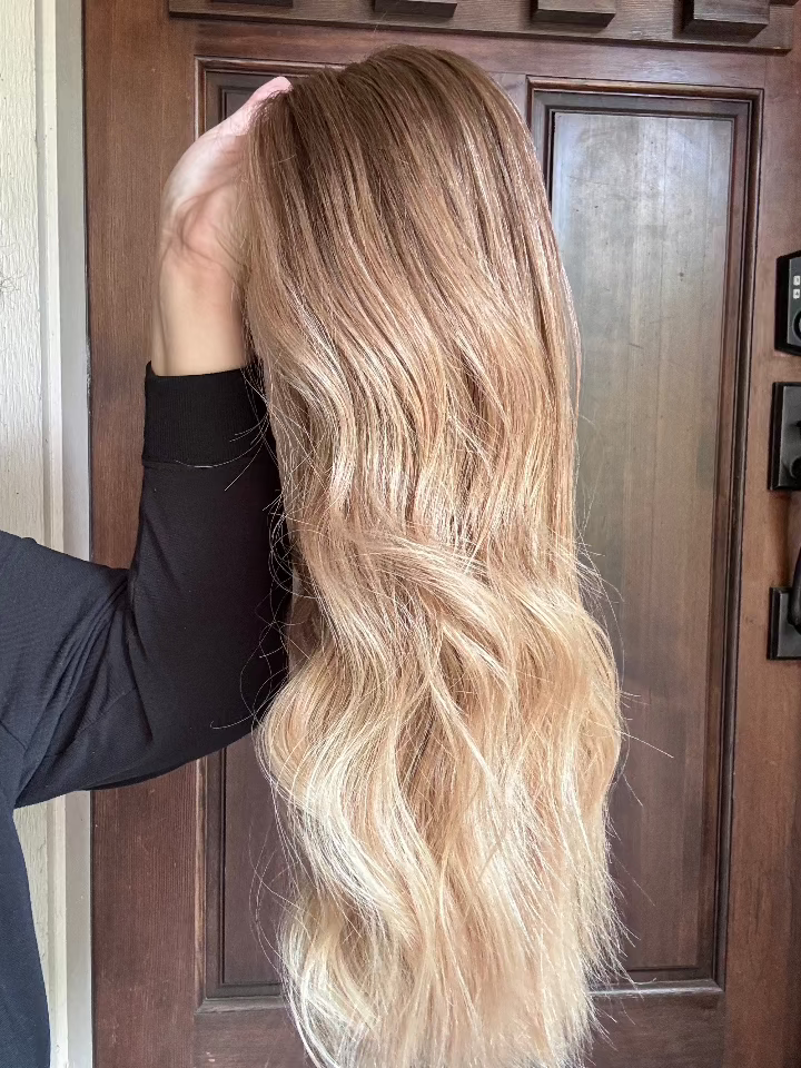 slight wave in this long length lace top wig