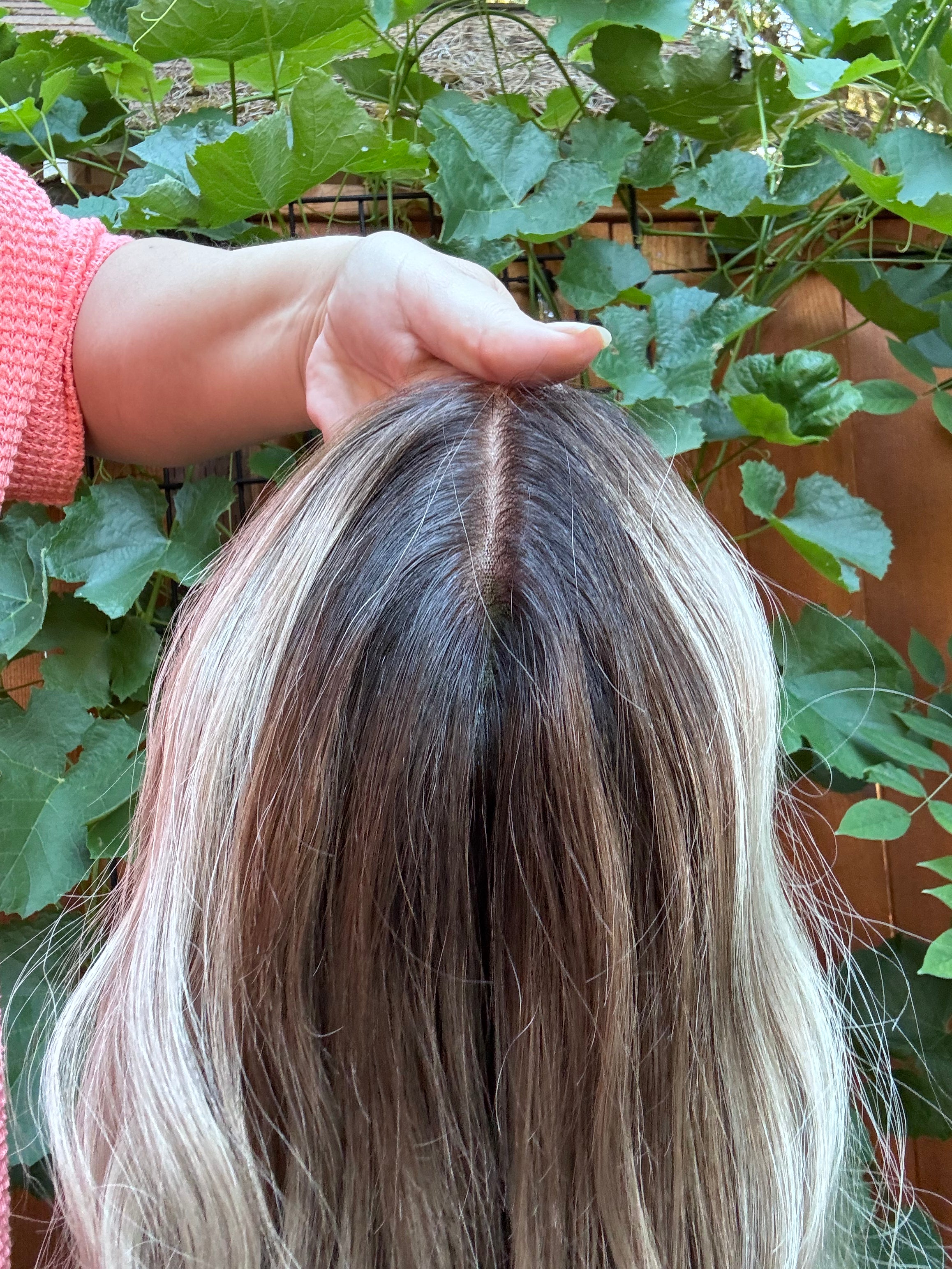 natural looking part on this lace top wig