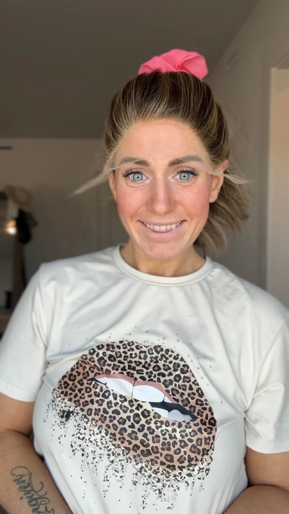 Brunette hair with highlights